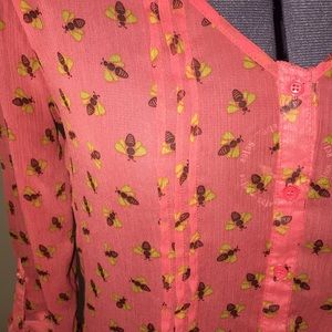 Mossimo Orange Bumble Bee Blouse 🐝